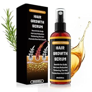 Rouclo Siero capelli con biotina e olio di ricino a spruzzo, con olio di rosmarino. Fiale anticaduta uomo e donna,barba, integratori per crescita capelli e lozione anticaduta-60ml