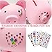 PJDRLLC Piggy Bank, Unbreakable Plastic Money Bank, Coin Bank for Girls and Boys, Medium Size Piggy Banks, Practical Gifts for Birthday, Easter, Christmas (Pink)