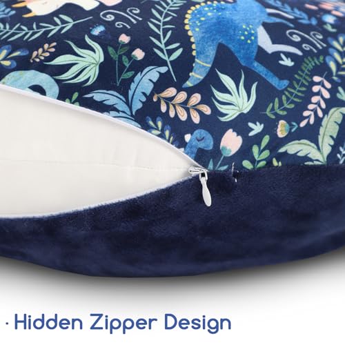 Image of Newborn Lounger Cover for Boys Girls, Soft Comfortable Baby Lounger Cover 1 Pack Reversible Removable Fleece Slipover for Infant Lounger Pillow, Dinosaur (Cover Only)