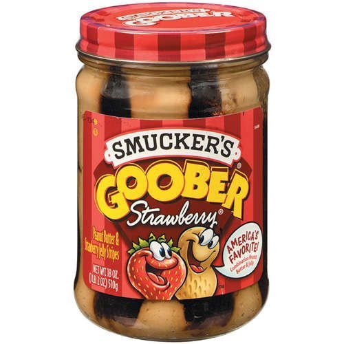 Smucker's Goober Peanut Butter & Strawberry Jelly 18 oz. Jar (Pack of 4)