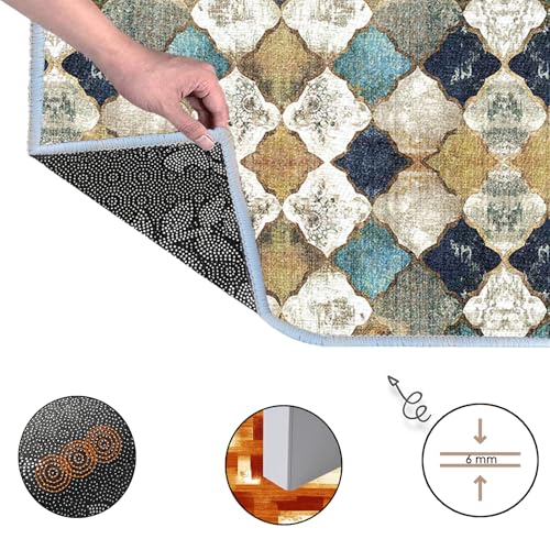 Qemgrste Hallway Runner, Washable Hallway Carpet Runners, Non-Slip Floor Mats for Kitchen, Rugs for Hallway Low-Plie Runner Rug Absorbent Floor Carpet Area Rug for Living Room Entryway 80 x 250 cm - Cosy Home Interiors Qemgrste Hallway Runner, Washable Hallway Carpet Runners, Non-Slip Floor Mats for Kitchen, Rugs for Hallway Low-Plie Runner Rug Absorbent Floor Carpet Area Rug for Living Room Entryway 80 x 250 cm - Image 7