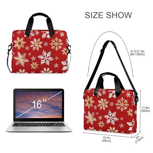 Funda para portátil ALAZA Snowflake dorado, 13-15.6 pulg miniatura 4