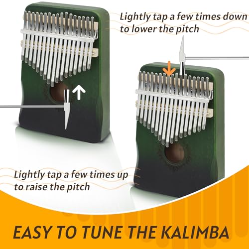 Image of Kalimba Thumb Piano 17 Key,Mbira Instrument,Musical Gift for Kids & Adults