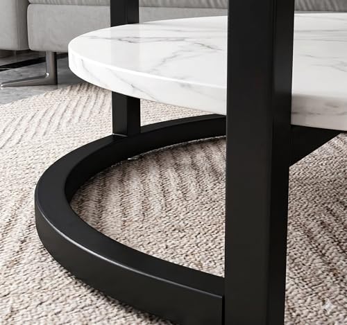 Image of Coffee Table Centre Table (Black White, DBL)