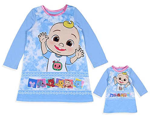 Komar Kids CoComelon Toddler Girls JJ Character Nightgown With Matching doll Gown2