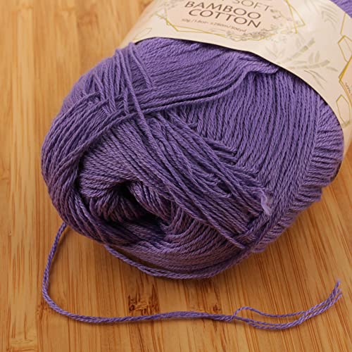 JubileeYarn Baby Soft Bamboo Cotton Yarn - 50g/Skein - Mulberry - 4 Skeins, 6001 Mulberry - Image 3