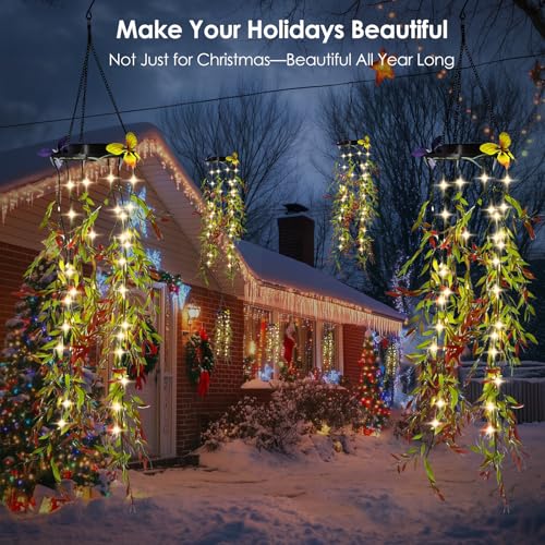 Luces LED artificiales de mariposa con carga solar para iluminar patios sin cables 2