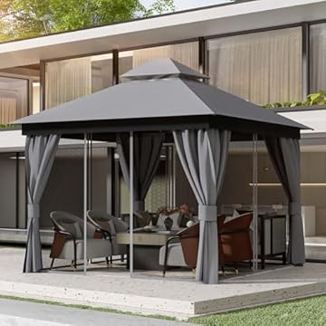 pop up gazebo with curtains
