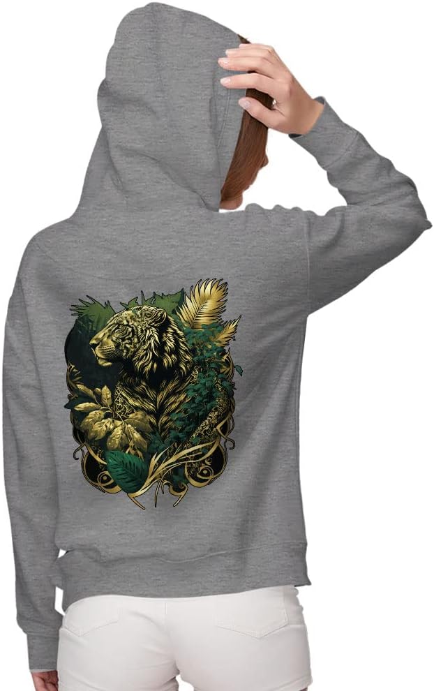 Animal Graphic Women's Zip Hoodie - Best Design Hooded Sweatshirt - Cool Art Hoodie