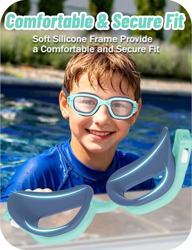 Image of Vvinca Kids Swim Goggles, Swimming Goggles for Kids 3-14 Anti-Fog UV Protection No Leak Pool Glasses for Boys Girls