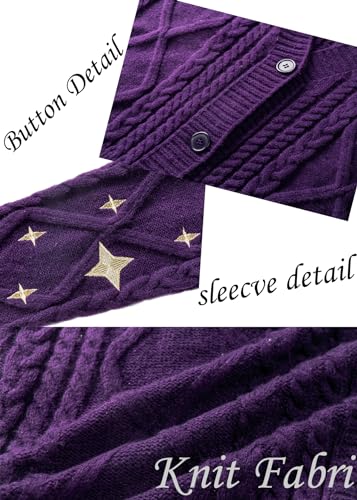 Speak Now Cardigan Sweaters for Women 2024 Embroidered Print Button V-Neck Knitwear4