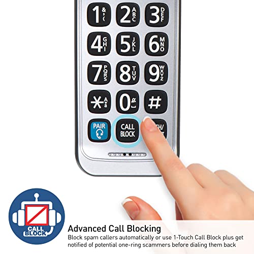 Panasonic Cordless Phone System, Bluetooth Pairing For Wireless Headphones And Smart Call Block And Bilingual Talking Caller Id, 2 Handsets Expandable Up To 6 Cordless Handsets - Kx-Tgd892S (Silver) #TOP3