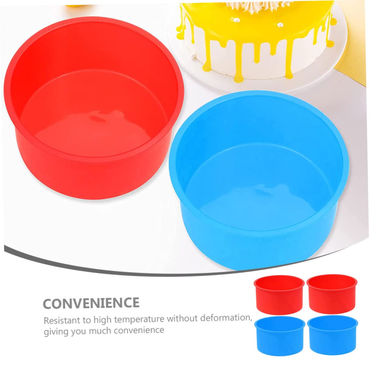 Abaodam 16pièces Moules Silicone Antiadhésifs Pour Gâteaux Tins De Cuisson Ronds Pour Mousse Et Muffins De Cuisson Pour Fêtes Et Événements Spéciaux