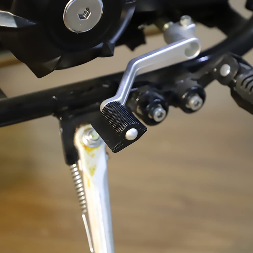 Set di 2 copripedale per leva del cambio, in gomma nera, design antiscivolo, diametro interno 8 mm, accessorio di protezione per moto