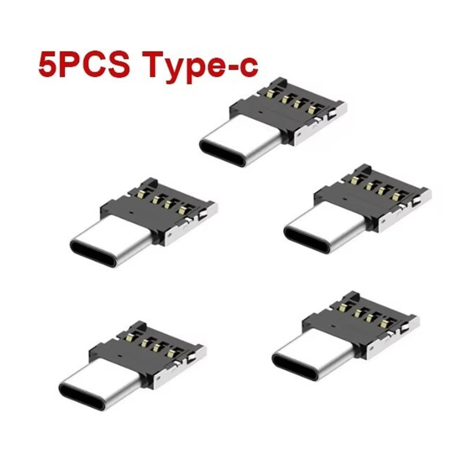 Adattatore da USB C a USB 2.0 OTG di tipo C, cavo connettore micro USB (tipo C, 5 pezzi)
