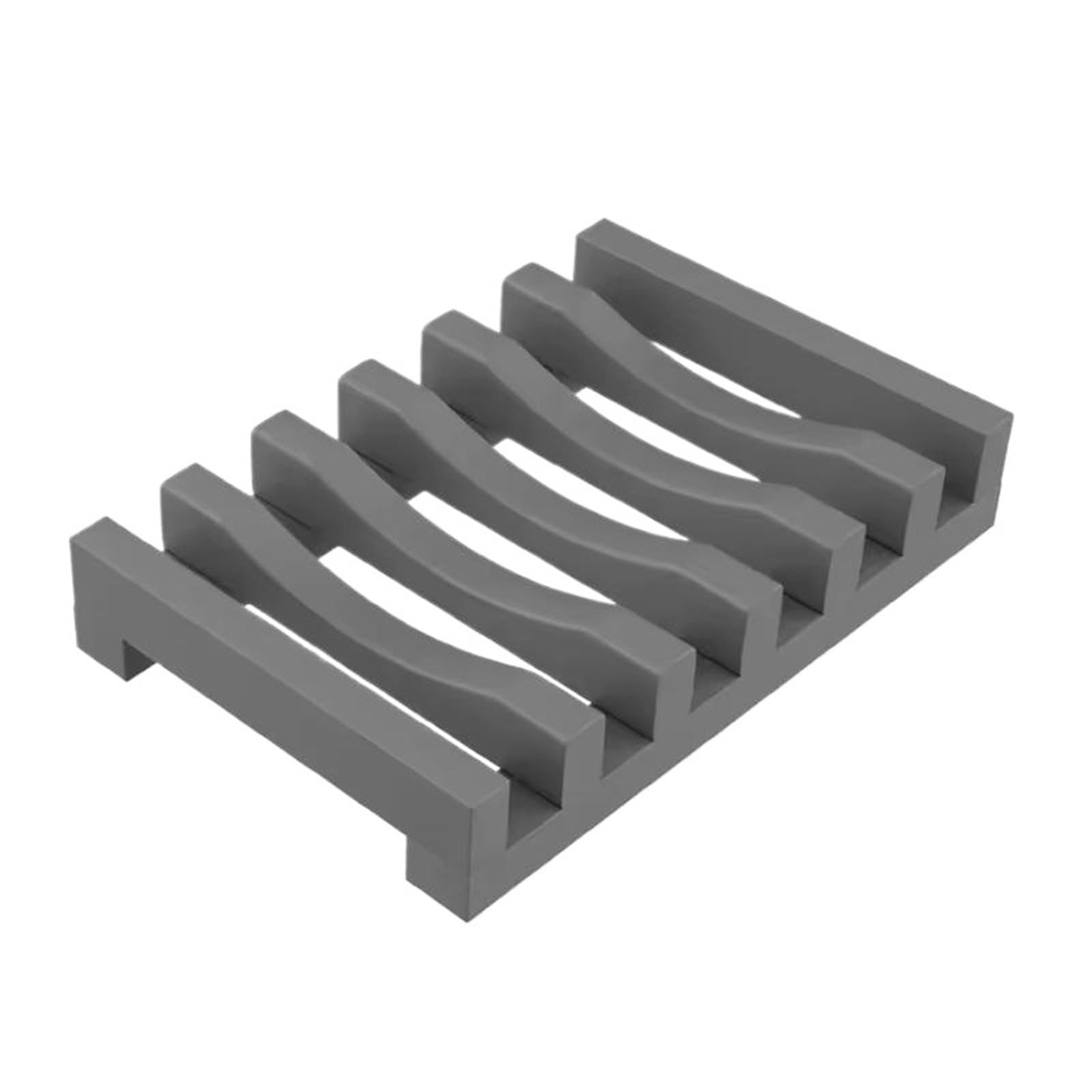 Jabonera Antideslizante, 3 Piezas Multicolores. Soporte de jabón Silicona Diseño Hueco Drenaje Antideslizante(Grey)