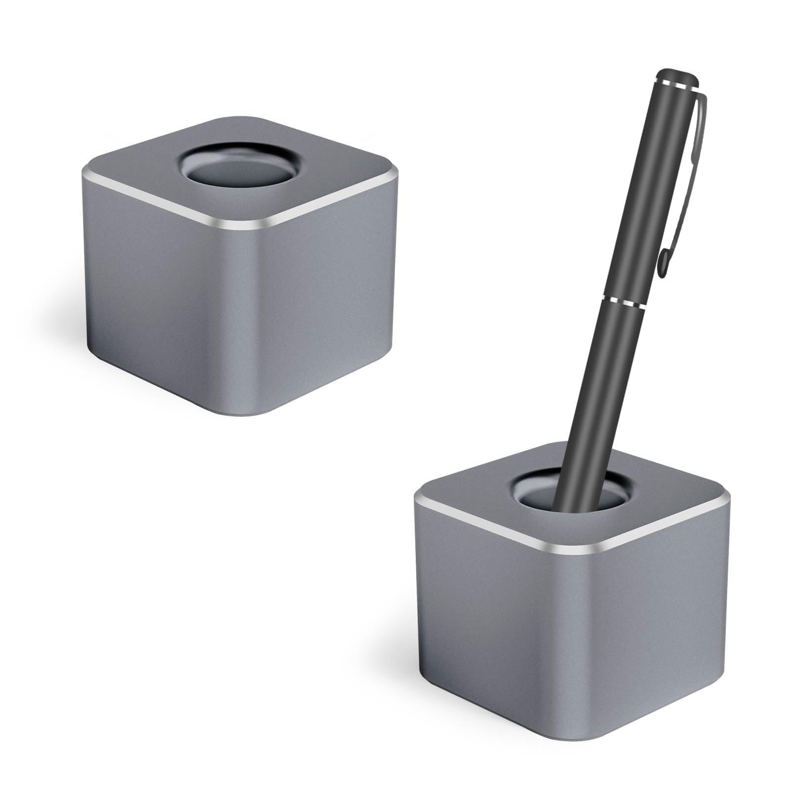 Stifteköcher Stifte Halter Stiftständer aus Metall, Einzelstifthalter Aluminium for den Schreibtisch Schreibtisch-Organizer(Grey)