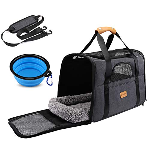 Cat Carrier Dog Carrier, Pet Travel Carrier Airline Approved for Small Dogs Puppies