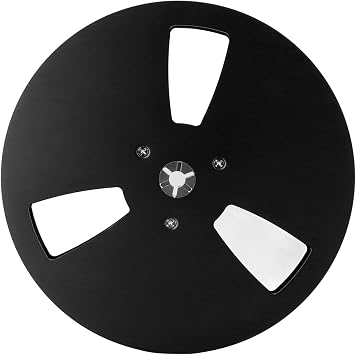 1/4 7 Inch Empty Reel, Modern Classic Sound, Aluminum Alloy 3 Hole Opening Machine Part Tape Takeup Reel for TEAC, Easy Installing Reel with Less Noise Black