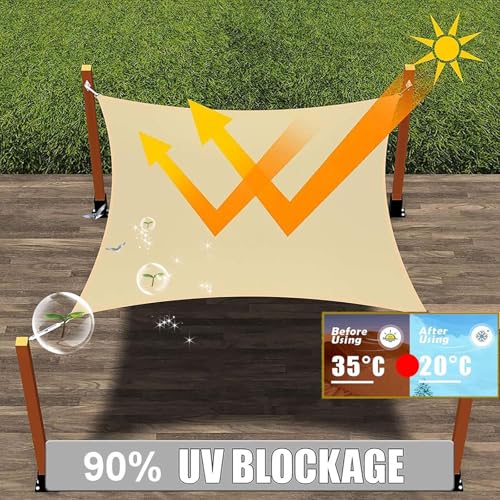 Voile d'ombrage d'extérieur haute densité 4x3m à oeillets renforcés