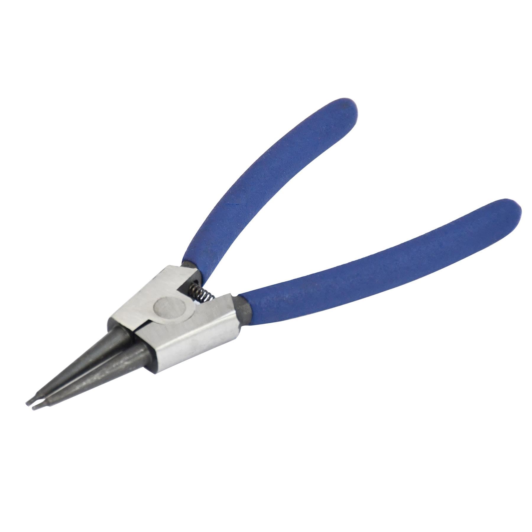 Dapetz ® 6" External/Internal Circlip Pliers Kit with Straight Tip Circlip Jaw for Ring Remove Retaining Pliers 150mm Circlip Oil Seal Snap Ring Pliers 150mm Blue