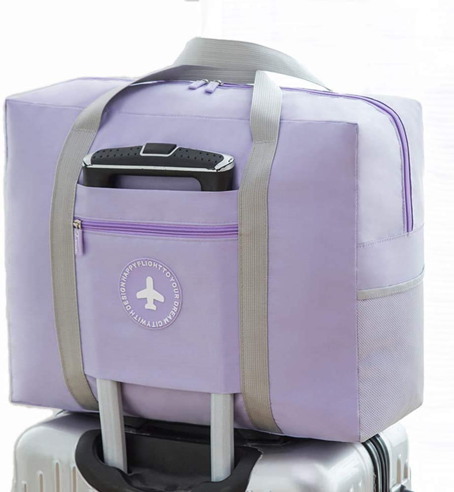 SurlongSurlong Travel Foldable Bag & Portable Duffel for Women, Men& Kids - Waterproof Lightweight Carry On Luggage (Purple)