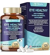 Eye Vitamins Lutein and Zeaxanthin for Adults, AREDS 2 Eye Vitamin and Mineral, Omega-3, Bilberry...