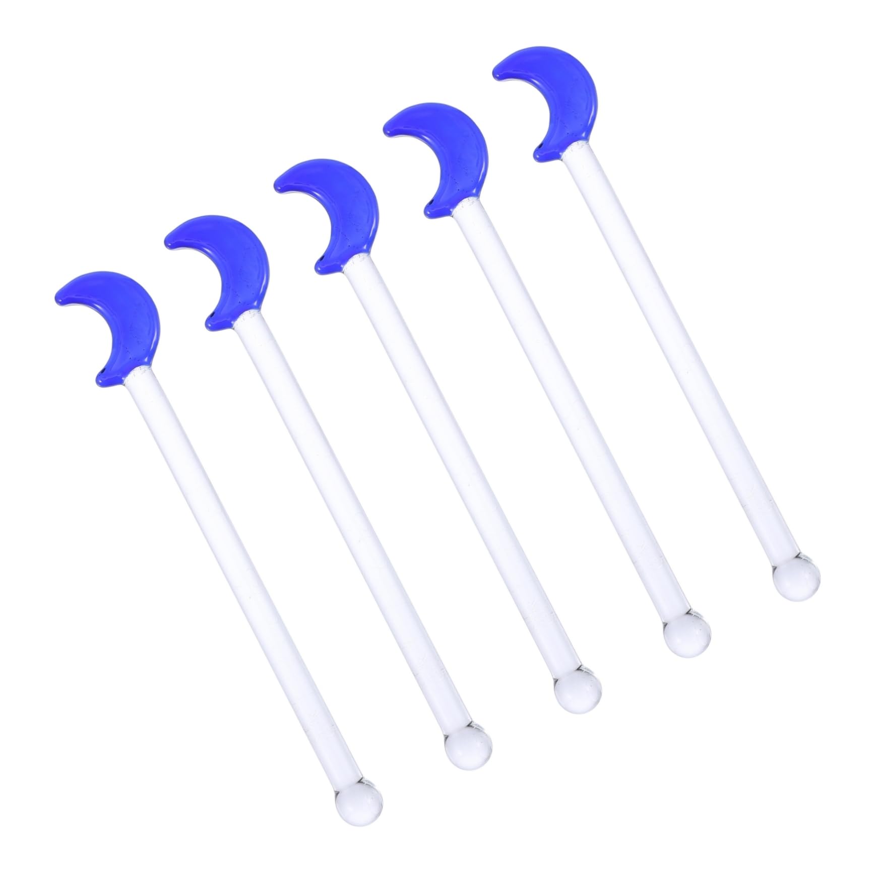 Ciieeo 5Pcs Moon Pattern Drink Stirring Sticks Reusable Cocktail Stirrer for Birthday Wedding Party for Iced Tea and Cocktails