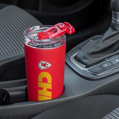 Image of Rico Industries NFL Football 24oz Stainless Steel Tumbler with Lid and Dual Functioning Lid