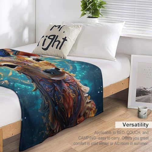 Couverture polaire cerf chaude et légère pour lit plaid canapé douillet 100x130cm - 6
