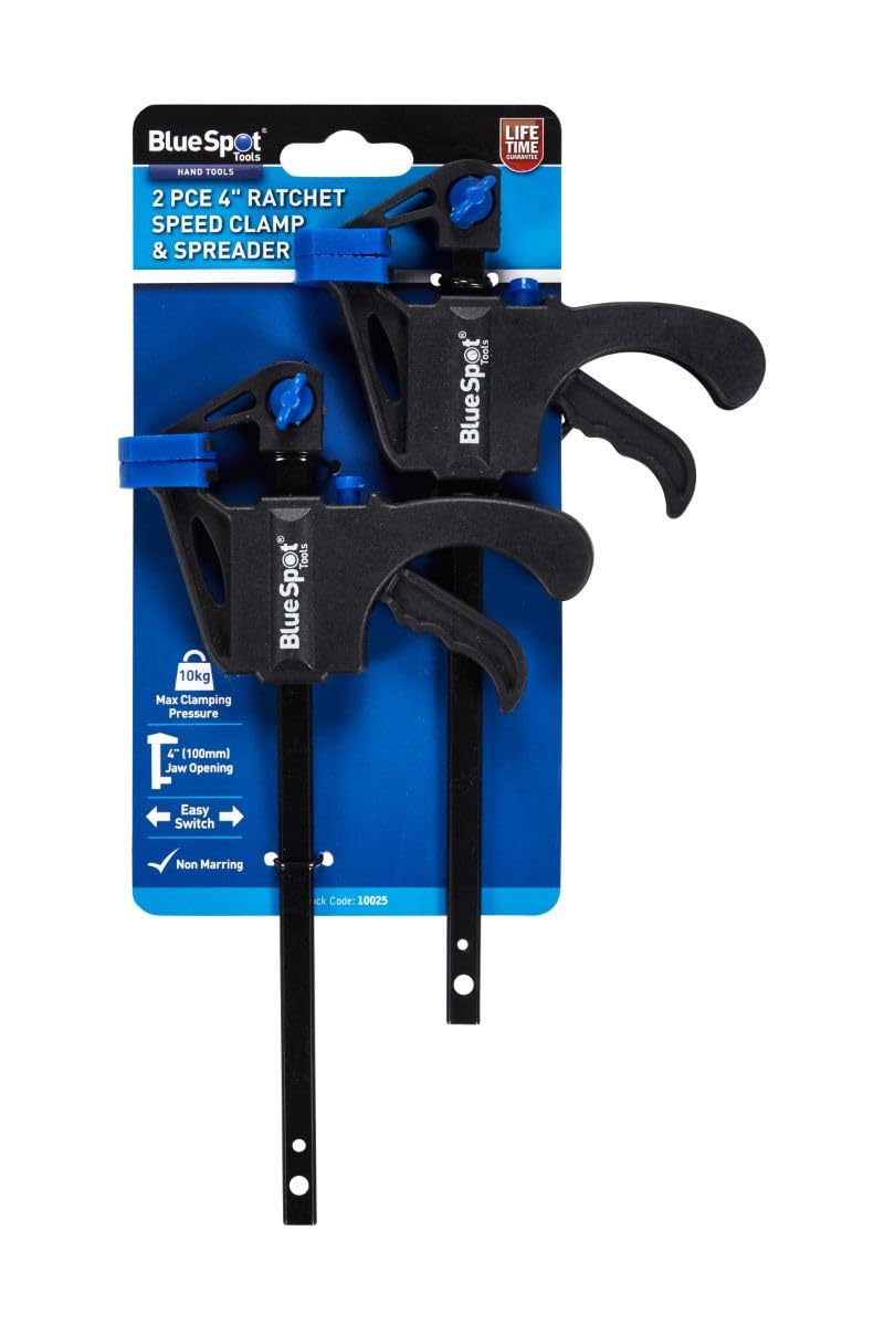 Blue Spot 10025 Ratchet Speed Clamp & Spreader 100mm 2 Piece
