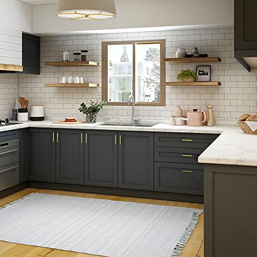 Ravinte-30-Pack-5-Inch-Stainless-Steel-Cabinet-Handles-Square-Cabinet-Pulls-Brushed-Brass-Cabinet-Hardware-Kitchen-Cabinet-Drawer-Pulls-Come-with-Screwdriver