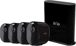 Arlo Pro3 4 Telecamere di videosorveglianza wi fi 2K HDR con faro e allarme Visione Notturna a Colori audio interno ed esterno 90 giorni di Arlo Secure inclusi Nero Arlo Pro3 4 Telecamere di videosorveglianza wi fi 2K HDR con faro e allarme Visione Notturna a Colori audio interno ed esterno 90 giorni di Arlo Secure inclusi Nero