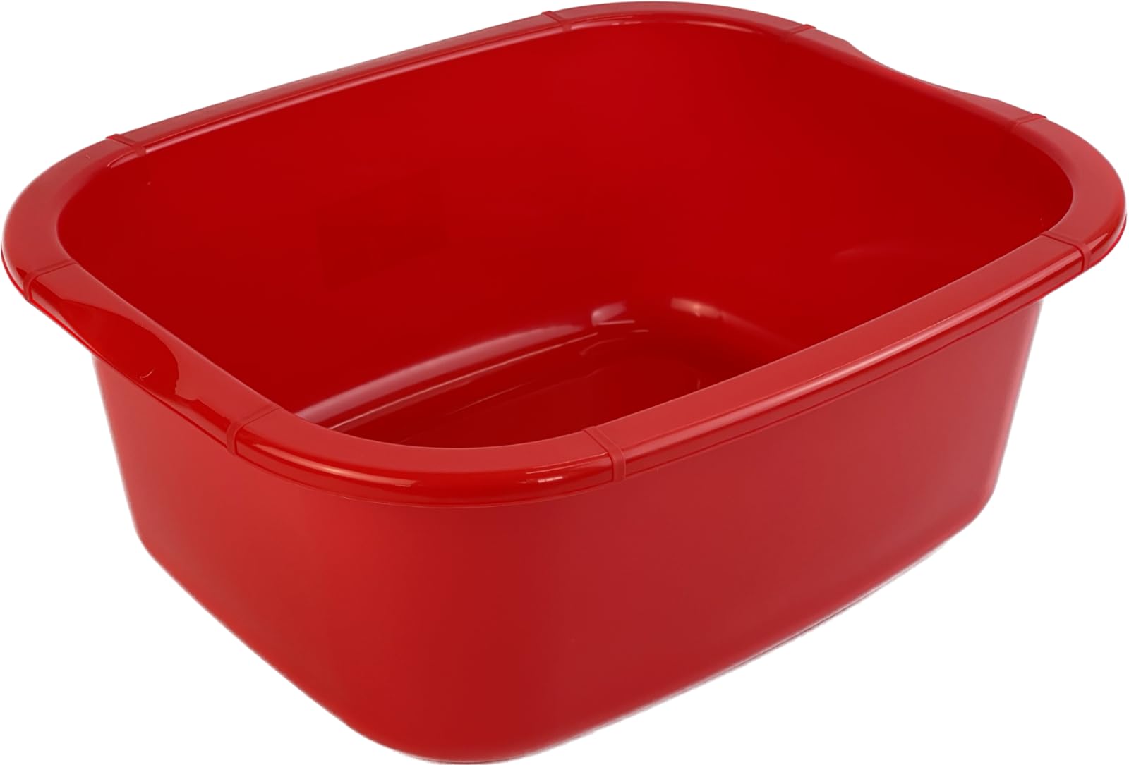EliteKoopers 11 Litre 1Pcs Rectangular Washing Up Bowl for Home, Kitchen Basin Sink Dish Cutlery Tidy Organiser (Red)