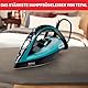 Tefal Dampfbügeleisen Ultimate Pure, 3200 W, 1,2 kg, Micro-Calc-Filter, Durilium Airglide Autoclean-Bügelsohle, automatische Abschaltung, ‎0,35 Liter Wassertank, Made in France, schwarz/türkis, FV9844