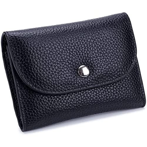 Spacious & Functional Female Casual Wallets Simple Short Small Coin Holder Women's Genuine Leather Purses with Zipper Male Purse Card Money Bag Clutch Purse