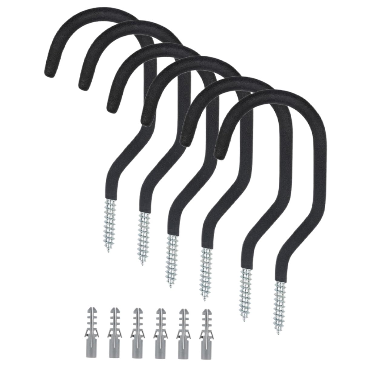 6 pezzi Ganci Appendibici da Muro con e Cinghie Ganci per Bicicletta Heavy Duty Supporti Sicuri per Garage e Parete Montaggio Vite Facile e Stabile per Organizzazione Bici