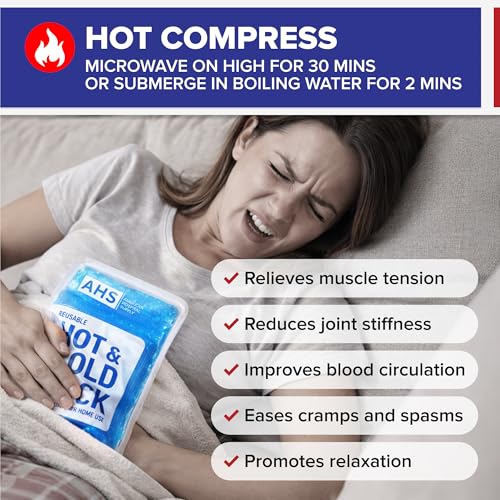 Image of Reusable Ice Pack for Injuries, Hot & Cold Flexible Gel Pack for Knee, Shoulder & Back Pain Relief, Microwave & Freezer Safe, 2 Packs - American Hospital Supply