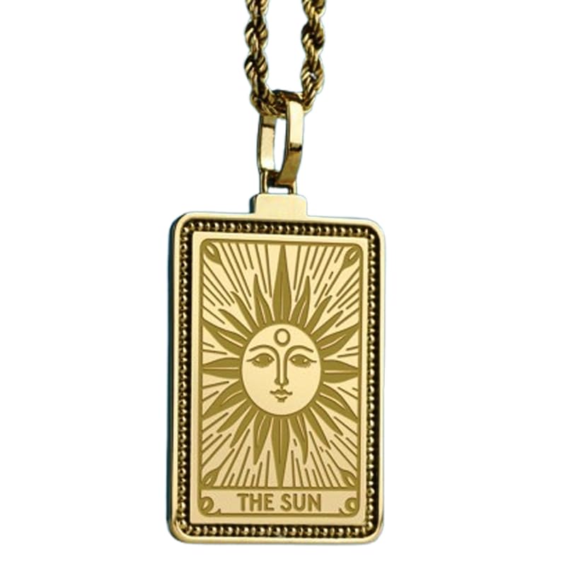 Collier soleil rectangulaire LKBEADS, le bijou mixte idéal pour illuminer vos tenues
