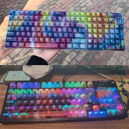 Capuchons de touches translucides multicolores à texture lisse pour clavier mécanique - 6