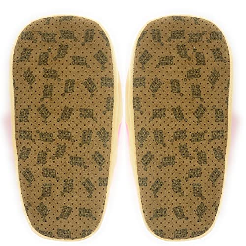 Image of ooohyeah Women's Fuzzy Food Hug Slippers, Cute Funny Cozy Non-Slip House Foam Slippers for Women, Donut Judge Me, Fits Sizes 7-8