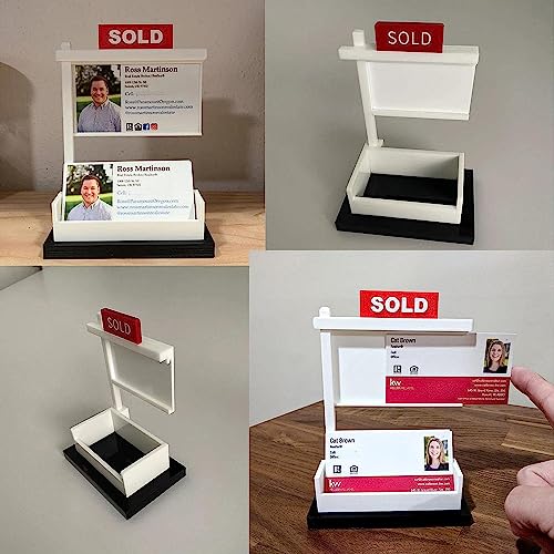 Sdmihan Sold Sign Card Holder For Business ,Business Card Storage And Display Office Reception Tabletop ,Holds 3.5 X 2 Inch Cards For Business #TOP2