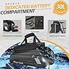 CHIMONA Ebike Battery Bag - Hard Shell E Bike Rack Bag, 30L Electric Bicycle Rear Rack Bag, Multifunction Large Pannier for Bicycle, Electric Bike Rear Seat Bag Bike Trunk Bag (BLACK1) #3