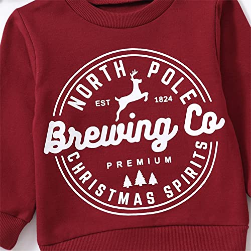 Xmas Child Toddler Infant Baby Boys Girls Letter Long Sleeve Sweatshirt Tops Christmas Outfit Fleece Jacket Baby3