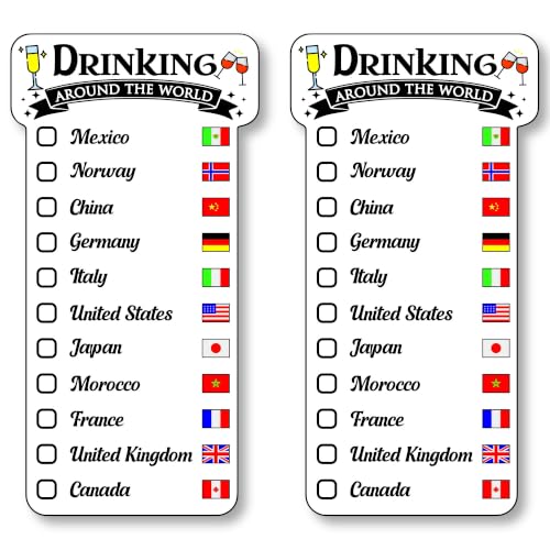 Drinking Around the World Tattoo (2-Pack) - EPCOT World Showcase Checklist Tracker