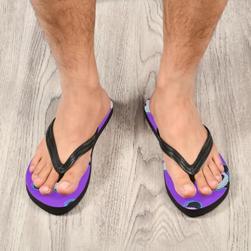 Cute Panda Purple Flip Flop Beach Summer Casual Sandal for Women & Men Shower Shoes 23017404