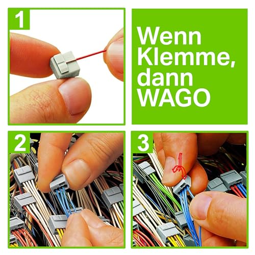 WAGO Verbindungsklemmen 243-804 | 4 Leiter, bis 0,8 mm, 100 Stück, MICRO Verbindungsdosenklemme für eindrähtige Leiter, bestätigte Anwendungssicherheit, kleinstmögliche Bauform