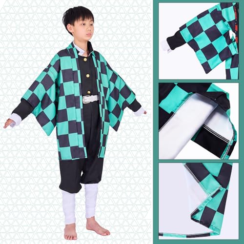 Set completo disfraz anime infantil con kimono y mochila miniatura 2