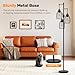 Dimmable Floor Lamp, 3 x 800LM LED Edison Bulbs Included, Farmhouse Industrial Floor Lamp Standing Tree Lamp with Elegant Teardrop Cage Tall Lamps for Living Room Bedroom Office Dining Room-Black