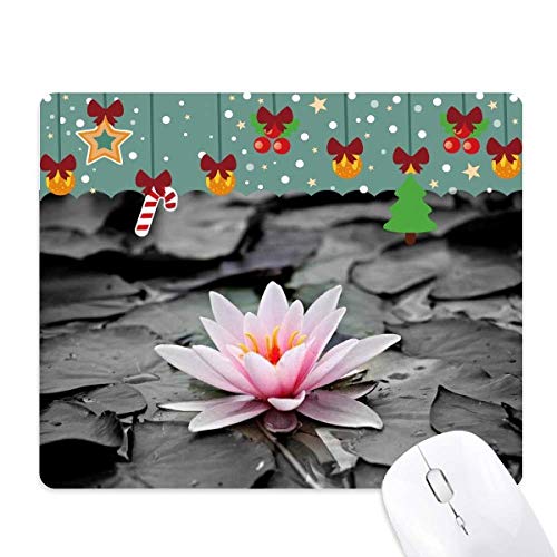 Tapis de souris lotus rouge en caoutchouc tapis de bureau antidérapant lavable